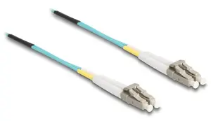 Оптический кабель DELOCK 80151 MMF OM3 50 м 2x LC—2x LC Аква цвет Полный дуплекс