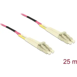 Сетевой кабель DELOCK LWL Кабель LC Duplex к LC Duplex Multimode OM4 25м Желтый