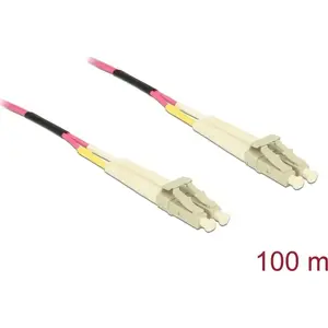 Сетевой кабель Delock LC Duplex Multimode OM4 100м Черный