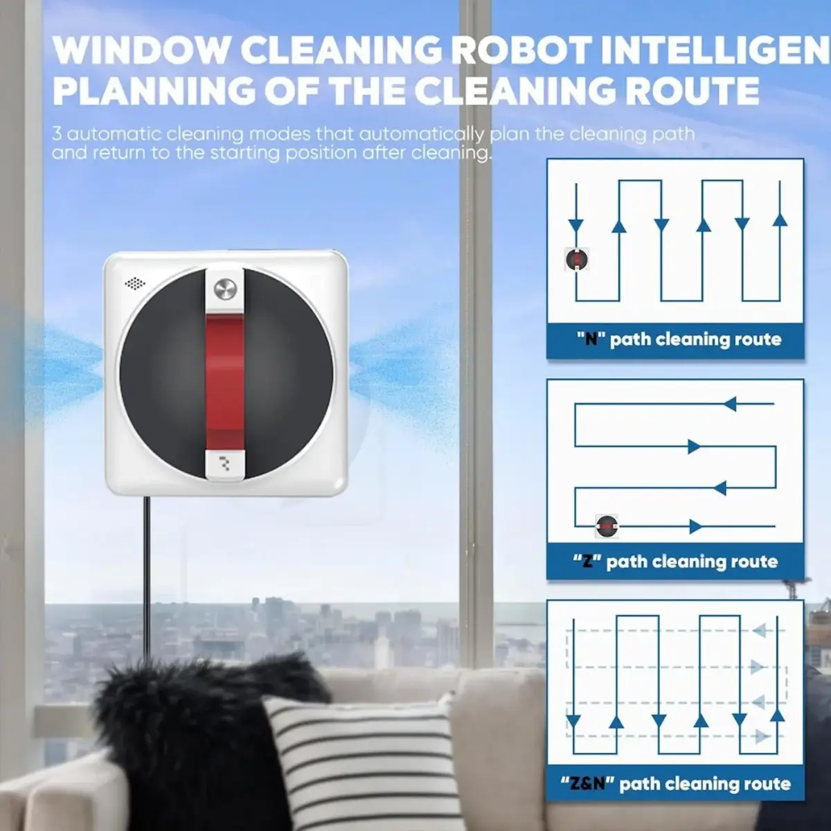 Window vacuum robot Riff RF-SQU601 72W Photo 5
