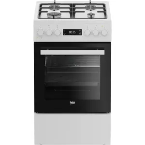 Gāzes plīts virsma un elektriskā krāsns BEKO FSM51339DWDS 50 cm, balta, enerģijas klase A