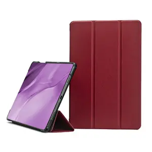 Tablet leather case Riff for Xiaomi Redmi Pad SE 11.0, Bordo, protective folio cover