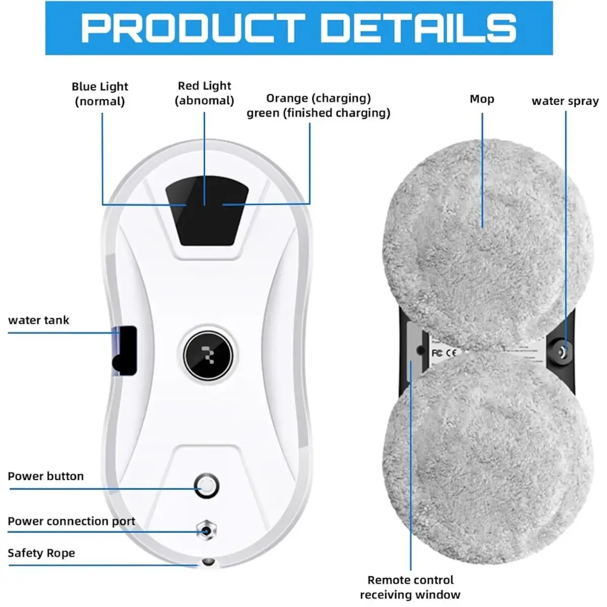 Riff RF-VAC625 window vacuum cleaner 90W Photo 2