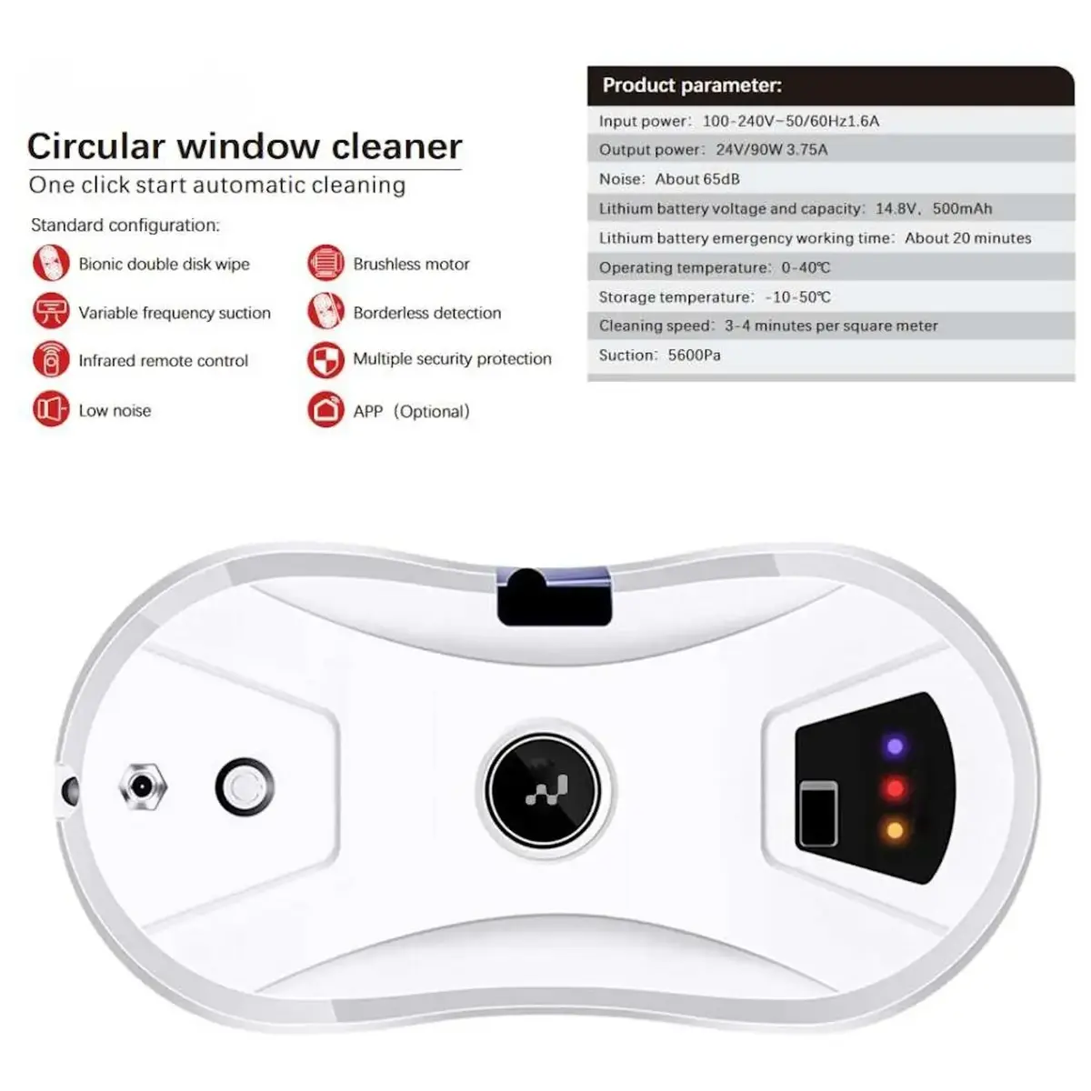 Riff RF-VAC625 window vacuum cleaner 90W Photo 3