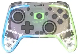 Speedlink RAIT NX Transparent Bluetooth RF USB Gamepad for PC Android Nintendo Switch and PlayStation 3 with Turbo and Macro Buttons