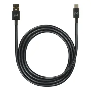 USB A uz USB C kabelis MOBILIS 020013 — 1 m, datu pārraide 0.48 Gbit/s, melns