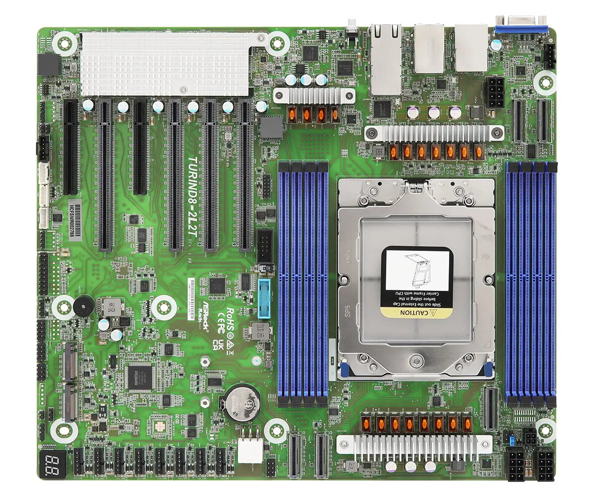 Servera mātesplate ASRock TURIND8-2L2T Socket SP5