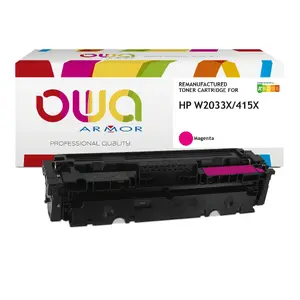 Тонер OWA Armor совместимый с HP W2033X 415X 6000st 1000 страниц красный/пурпурный