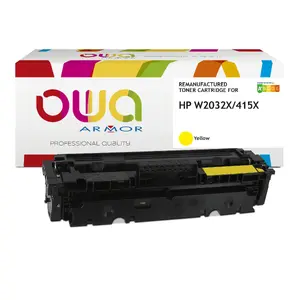 Тонер OWA Armor совместимый с HP W2032X 415X 6000st 6000 страниц жёлтый