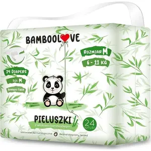 Vienreizlietojamie bērnu autiņbiksītes Bamboolove Pieluchy ar bambusa šķiedru M 6–11 kg 24 gab.