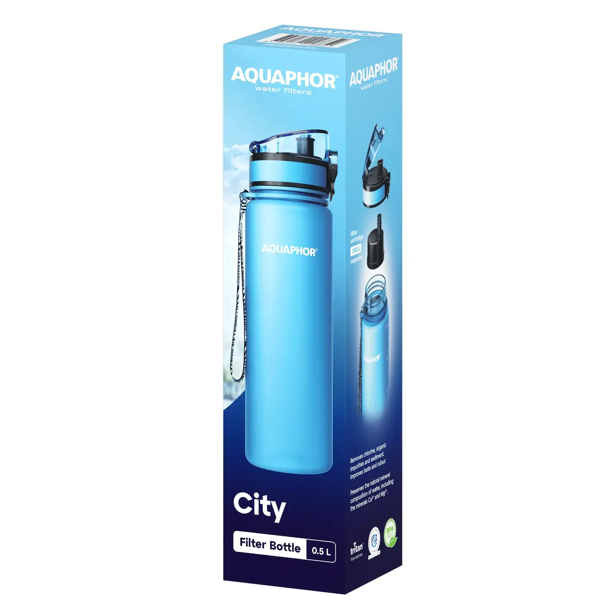 Aquaphor City filtra pudele 500 ml, maināms filtrs Photo 4