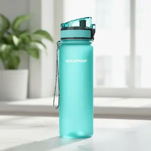 Ūdens filtra pudele Aquaphor City 500 ml, piparmētru krāsa, maināms filtrs 150 l, pārnēsājama pudele