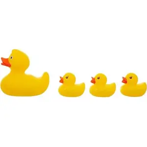 Набор для купания akuku — 4 резиновые уточки, плавающие водные игрушки