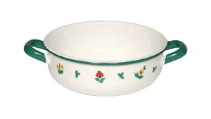 Фруктовница RIESS 0444-049 Круглая Эмалированная Сталь 1.5 Л 18 см Многоцветная и Белая