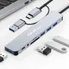 QOLTEC USB-C hub 4x USB SD TF 53794 Photo 2