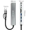 QOLTEC USB-C hub 4x USB SD TF 53794 Photo 3