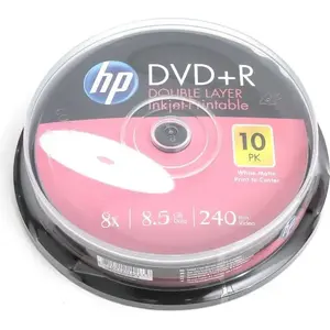 Optical Disc Media HP DVD+R DL 8.5 GB 8x — Pack of 10