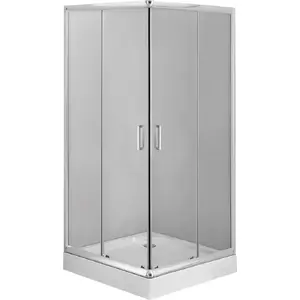 Shower cabin deante KYC_042K square 80x80 cm, corner enclosure, glass panels