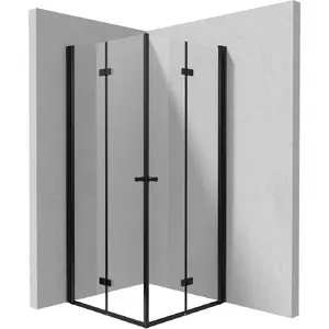 Shower cabin deante KKNNX09X09 90x90 cm square enclosure, glass panels, corner entry