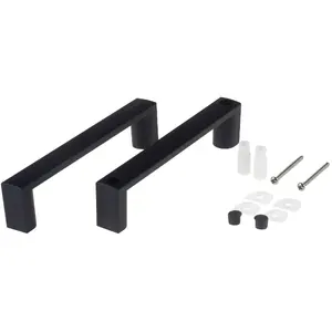 Shower door handle deante XKCF2HN00 — square design, metal finish