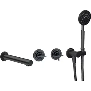 Встроенный смеситель для ванны с душевым комплектом Deante BQT_N18P, хром