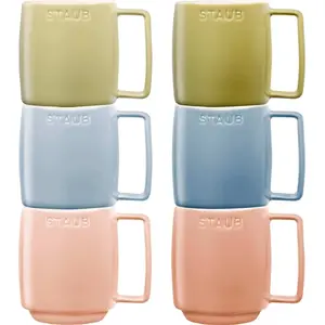 Set of 6 Ceramic Mugs Staub Multicolor 350 ml – 6×350 ml ceramic cups