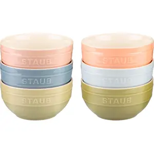 Set of 6 bowls Staub 14 cm multicolor - porcelain serving bowls, 14 cm diameter