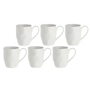 Set of 6 mugs LA PORCELLANA BIANCA U10080123U00-Z white ceramic
