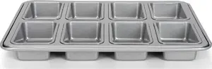 Baking mould Patisse SILVER-TOP for 8 mini breads, non-stick metal tray