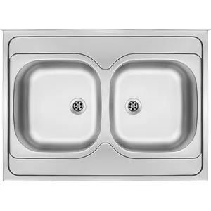 2-bowl steel sink deante ZM6_020N overlay, stainless steel, double bowl