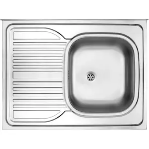 Kitchen steel sink 1-bowl Deante ZM6 011L with left drainer inset