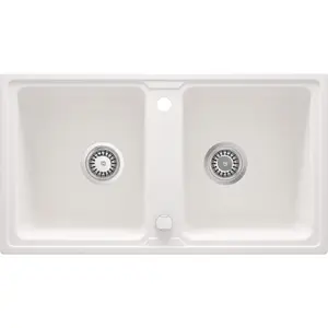 Double-bowl granite sink deante ZQZ_A203 800x500 mm black