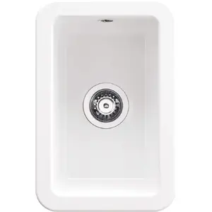 Ceramic sink deante ZCU_610A 1-bowl white – single-bowl ceramic kitchen sink