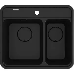 Granite Kitchen Sink deante ZKM_G503 1.5-bowl, durable design
