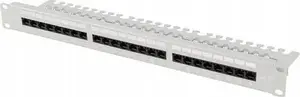 Patch panel LANBERG PPU5-1124-S 24‑port 1U 19" Cat5e UTP
