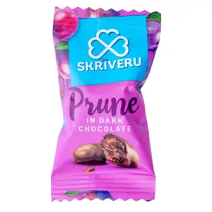 Chocolate-coated dried plums Skrīveru saldumi — Dark chocolate, 1 kg bag