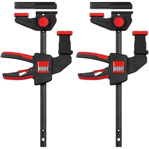 Table clamp Bessey EZR15SET one-hand, 150 mm clamping width, 60 mm throat depth, black/red