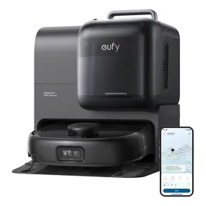 Robot vacuum and mop Eufy Omni E28 — 3 L dust, 2.5 L water, 5200 mAh battery, black