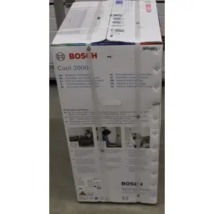 IZPĀRDOŠANA. Bosch Cool 2000 mobilais gaisa kondicionieris, 2,6 kW, Telpām līdz 35 m², balts | Bosch mobilais gaisa kondicionieris | Cool 2000 | Piemērots telpām līdz 88 m³ | Balts | Bojāta iepakojums