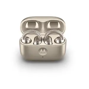Austiņa Motorola moto buds loop — bezvadu Bluetooth auss āķis zvanīšanai, mūzikai un sportam, bēša