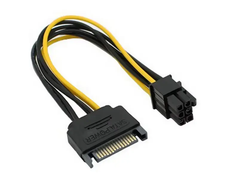 Adaptera kabelis RoGer SAPCIE6P SATA15 → PCIe6 Photo 2