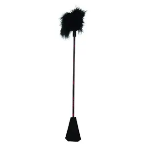 Whip CALEXOTICS Scandal Black Feather D-243641 – feather detail, short handle