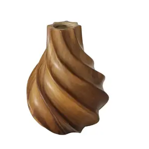 Ceramic vase Boltze DE502048460, 22 cm height, brown