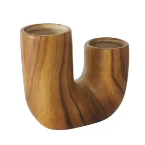 Ceramic Vase Boltze DE502048461, Height 14.5 cm, Brown
