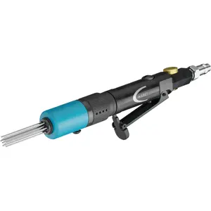 Pneumatic scaler Hazet 9035M-6 — air-powered surface scaler, black/blue finish