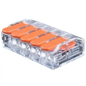 Splicing connector HiSmart EL240470 for 5 conductors 0.5–6.0 mm², 40 A, 450 V