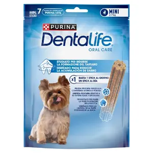 Зубные жевательные лакомства Purina Nestlé Dentalife Extra Mini 69 г — для мелких собак (5–10 кг), со вкусом злаков