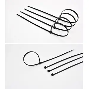 Cable organizer Mozos MCABLE-L Black — 100 pieces, reusable cable ties for wire management