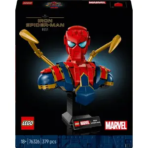 LEGO Marvel collectible bust Iron Spider-Man 76326, 379 pieces, 18+ display model, 170×200×110 mm