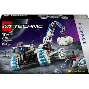 LEGO Technic 42211 Lunar Outpost Moon Rover – construction toy, 1082 pcs, modular build, 130×310×190 mm